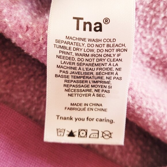 Aritzia TNA The Super Fleece Purple Hoodie Fleece Sweater - Size XS - Picture 4 of 9